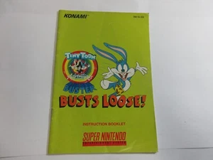 Super Nintendo Tiny Toons Adventures Buster Busts Loose Instruction Booklet Only - Picture 1 of 2
