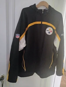 NFL Steeller Hooded Men Size XL Sport Jacket With Pockets Light Weight - Picture 1 of 7