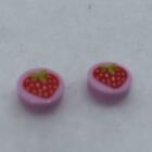 LEGO 98138pb015 Bright Pink Tile, Round 1 x 1 with Strawberry Pattern (x2)
