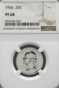1956 Washington Silver Quarter 25C NGC PF 68 - Picture 1 of 4