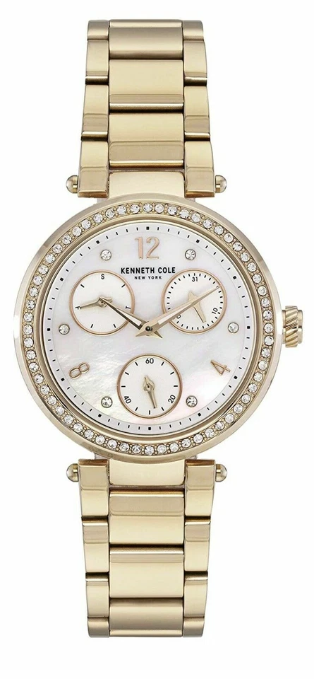 Kenneth Cole KC50735004 Women's 35mm MOP Dial Multi-function SS Watch