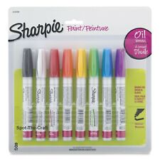 Sharpie Oil Based Paint Markers Assorted Colors Medium Tip 8 Pens 2107454