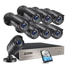 ZOSI H.265 8CH 5MP Lite DVR 1080P HD CCTV セキュリティカメラシステム IR ナイトビジョン