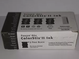 Nuovo inchiostro Xerox Phaser 860 ColorStix II nero confezione da 3 016190201 Tektronix originale - Foto 1 di 3