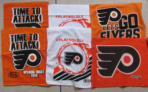 Lot of 6 Philadelphia Flyers Rally Towels 2012-2014 Cover
