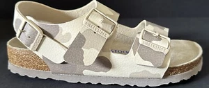 Birkenstock Milano Soft Footbed Desert Camo Taupe Buckle Sandal Women 42 11-11.5 - Picture 1 of 5