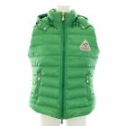 [Japan Used Fashion] Pyrenex Spoutnic Down Vest Outer Hood Logo Patch 36 Green /