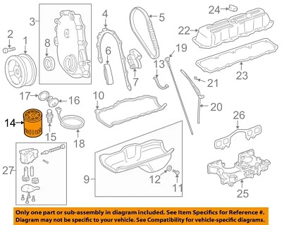 CHRYSLER OEM 84-14 300 EngineTransaxle Engine Parts-Oil Filter 5281090AB - Image 1 of 2