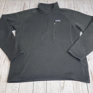 Patagonia 1/4 Zip Pullover Better Sweater Sweatshirt Jacket Mens Black Fleece - Picture 1 of 8