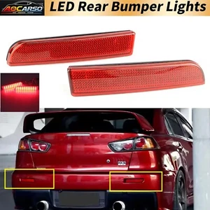 LED Red Bumper Reflector Tail Brake Light For Mitsubishi Outlander Sport RVR ASX - Foto 1 di 15