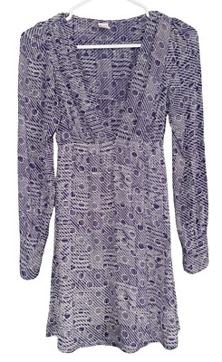 Vestido Babydoll Lucy Love Gasa Texturizado Manga Larga Línea A Púrpura Talla S Foto 1 de 4