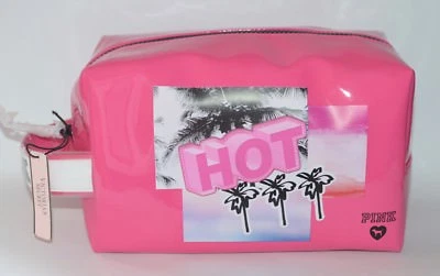 НОВЫЙ VICTORIA'S SECRET РОЗОВЫЙ HOT PALM TREE КРАСОТЫ СУМКА МАКИЯЖ ЧЕХОЛ УСТРОИТЕЛЬ ПУТЕШЕСТВИЙ - Изображение 1 из 4