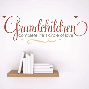 Design with Vinyl RAD 42 1 Decor Wall Decal Sticker : Grandchildren Complete ... - Picture 1 of 1