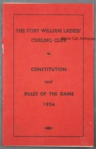 Original 1956 Fort William Ladies Curling Club Constitution & Rules Booklet - Picture 1 of 1