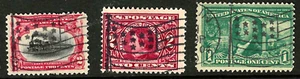 3 FLAG & STARS Fancy Cancel Sc #295 #323 #370 Collection US 79F22 - Picture 1 of 4