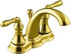 KOHLER Devonshire 4 in. Centerset 2-Handle Bathroom Faucet In Polished Brass