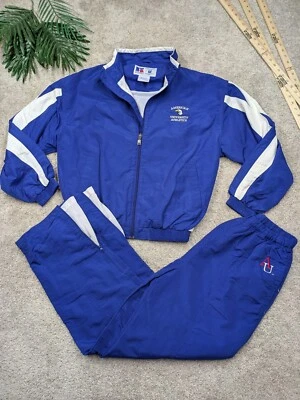 Vintage Russell AU American University Tracksuit Mens M Medium Blue Nylon NCAA - Image 1 of 4