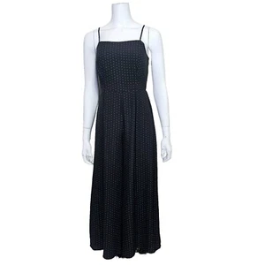 Eden in Love Honolulu Womens S Black White Polka Dot Cropped Wide Leg Jumpsuit - Picture 1 of 12