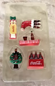 Christmas Dept. 56 Coca Cola Coke Mini Tree Ornaments 2006 Holiday Home Decor - Picture 1 of 4