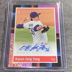 2022 Donruss Hyeon-Jong Yang Retro 1988 Signatures Pink Fireworks 97/199-Rangers