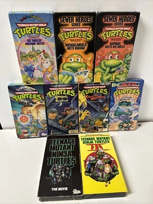 Teenage Mutant Ninja Turtles - TMNT VHS lot - 80's Cartoon + Live Action Foto 1 de 4