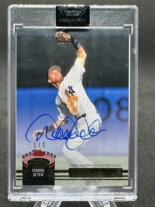 Derek Jeter 2022 Topps Stadium Club Members Only 1/1 Autograph New York Yankees - Picture 1 of 2