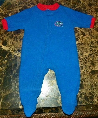 "NEW" Florida Gators NCAA ~ JUMPER BODYSUIT Footed Pajamas CREEPER ~ Sz NB 3M Cover