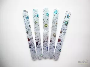 Haut Qualité " Glamour " Argent Cœur Paillette Rembourré Émeri Planches - 5 - Bild 1 von 3