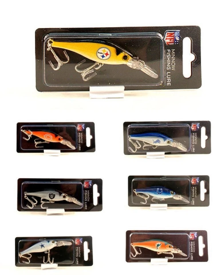 Assorted NFL Team Minnow Fishing Lures