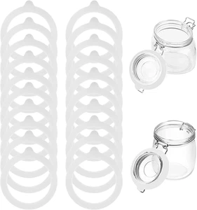 20 Stück Silikon Ersatz Dichtungen Glasdichtungen Auslaufsichere Gummidichtungen - Bild 1 von 12