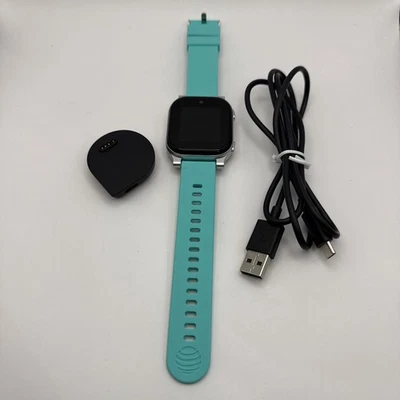 AT&T amiGO Jr. Watch UW538AA - 4G Kids Smartwatch - Silver w/Mint Band EXCELLENT - Image 1 of 4