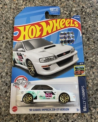 2022 Hot Wheels Treasure Hunt '98 Subaru Impreza 22B-STi Factory Sealed Sticker - Image 1 of 3