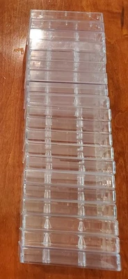  Lot of 20 Empty Jewel Audio Cassette Tape Cases: Clear hard plastic - Image 1 of 3