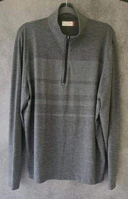 Ben Hogan Golf 1/4 Zip Striped Gray Pullover Men's Large Top Long Sleeve EUC - Image 1 of 4