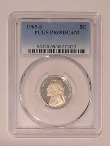 1985-S PCGS PR69DCAM Proof Jefferson Nickel Five Cents - Picture 1 of 2