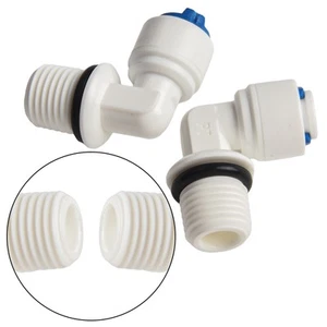Push Fit Tube and Thread Elbow for For water Filter and RO Quick Connect - Picture 1 of 16