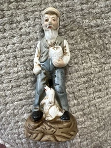 Porzellan Figur *Mann und Hund* Statuette - Bild 1 von 3