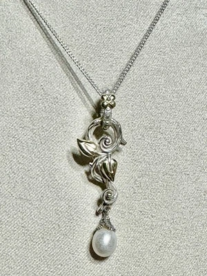 独特 Barbara Bixby 吊坠/项链 18 英寸(阅读)18k & 925 批量 #92 — 第 1/4 张图片