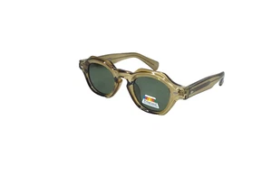Ryan Simkhai R-9066 07 Translucent Oval Green Polarized Sunglasses New 45-12-145 - Picture 1 of 11
