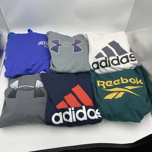 Lot Of 6 Adidas Under Armour Reebok Hoodie Youth XL Boys Sweatshirts READ - Picture 1 of 13