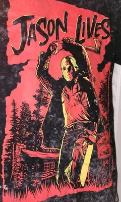 Friday The 13th Jason Vorhees "JASON LIVES" mens short sleeve graphic T-shirt - Image 1 of 4