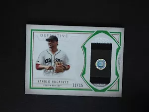 2019 Topps Definitive Collection Xander Bogaerts Jersey Patch Relic #12/15 MINT - Picture 1 of 2
