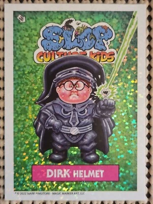 DIRK HELMET SLOP CULTURE KIDS SERIES 1 STICKER FOIL SP CHASE CARD SPACEBALLS  - Image 1 of 2