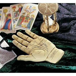 Palm Reader Hand Sculpture Palmistry Guide Fortune Telling Art Display Decor 