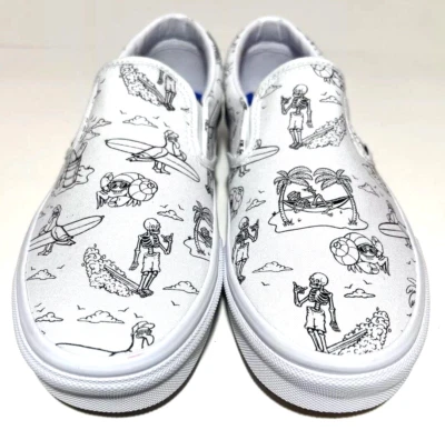 VANS Slip On LOW TIDE Womens Size 8.5 Skateboarding Athletic Sneakers Summer Fun - Image 1 of 4