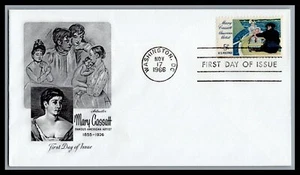 US FDC # 1322 5c Mary Cassatt Artmaster 1966, 9L666 - Picture 1 of 1