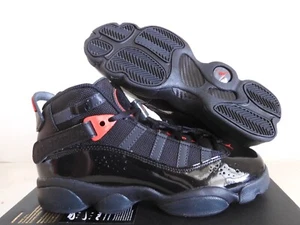 Nike Air Jordan 6 Rings (Gs) Black-Fire Red Sz 5.5Y-Womens Sz 7 [323419-026] - Picture 1 of 5