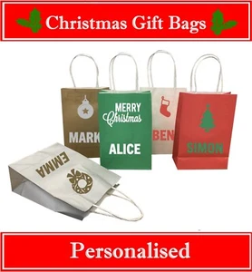 Personalised Christmas Party Bags / Secret Santa Gift  / Table Presents Idea - Picture 1 of 13