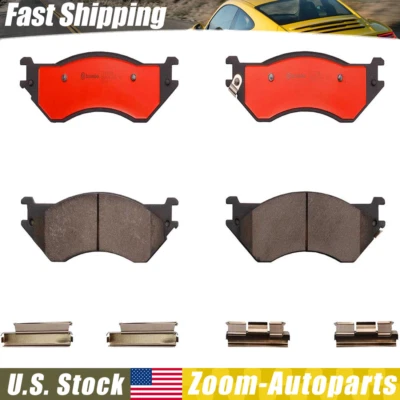 Juego de pastillas de freno delanteras ranuradas NAO cerámica para Ford F-150 Lincoln Navigator Brembo Foto 1 de 3