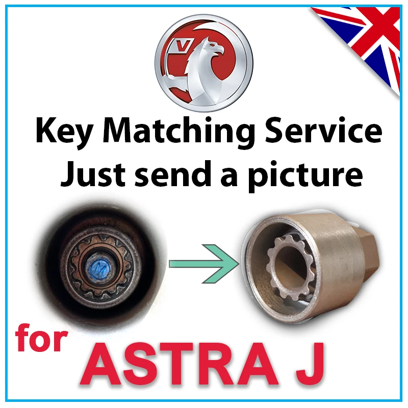 for Vauxhall Astra J Security Locking Lock Wheel Nut Key M Matching Service LWNK - Image 1 of 4